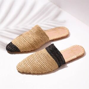 New Bulibasha Zegiga Babouche Mule rattan raffia 38 8